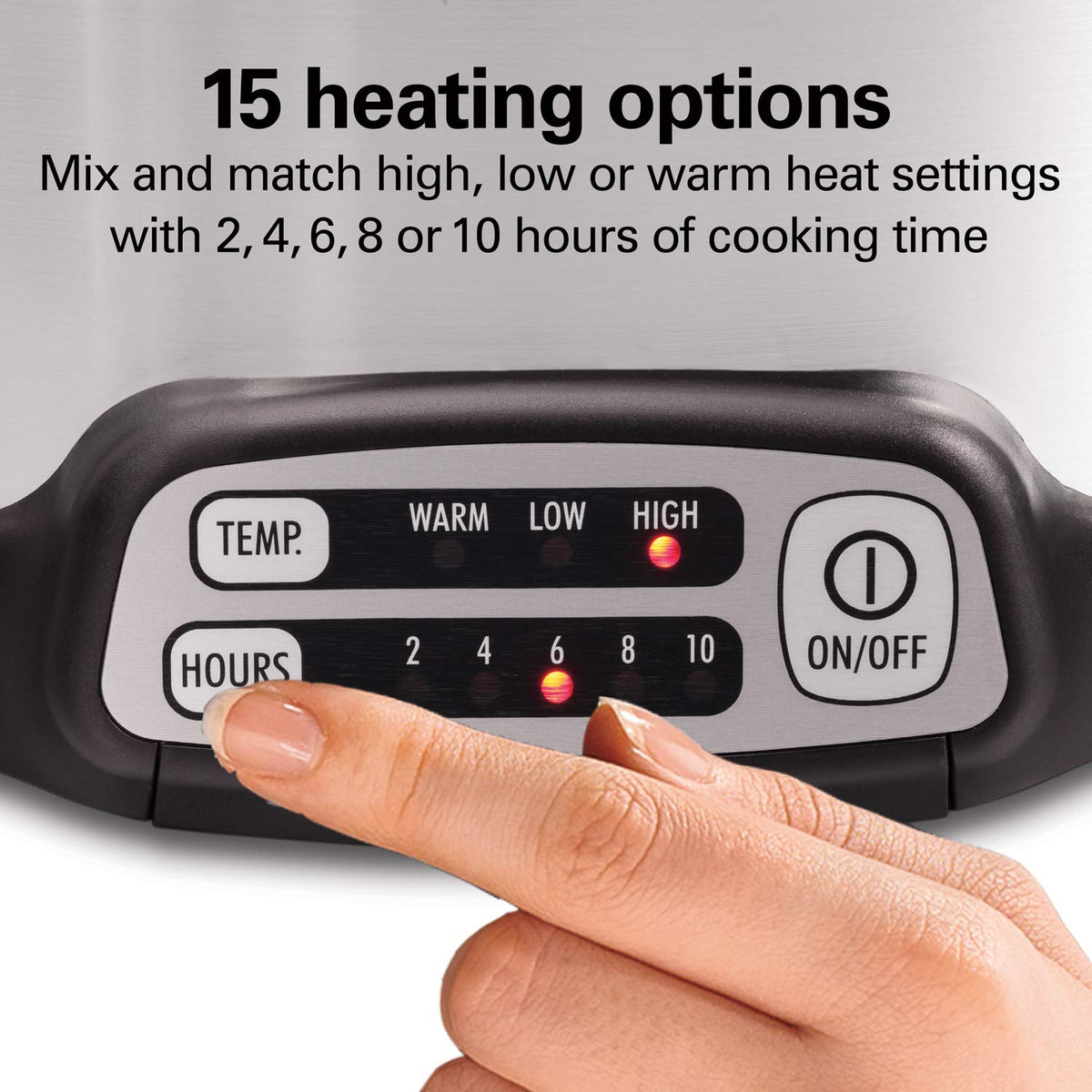 Programmable 6 Quart Slow Cooker with Travel Lid Lock M74473