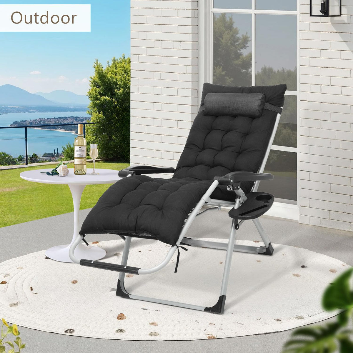 Zero Gravity Lounge Chair Black W743293