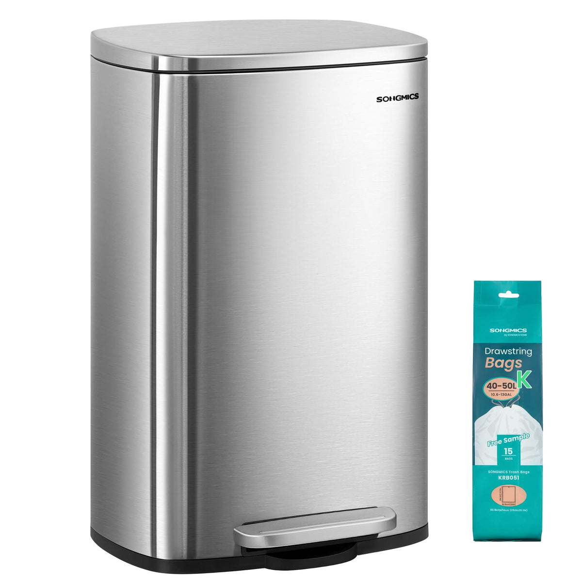 13 Gallon Stainless Steel Trash Can Q81838