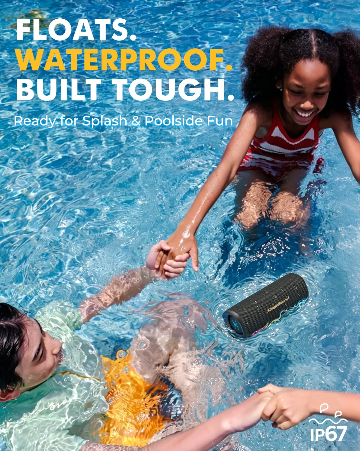 Portable Bluetooth Speaker IP67 Waterproof Black U251938