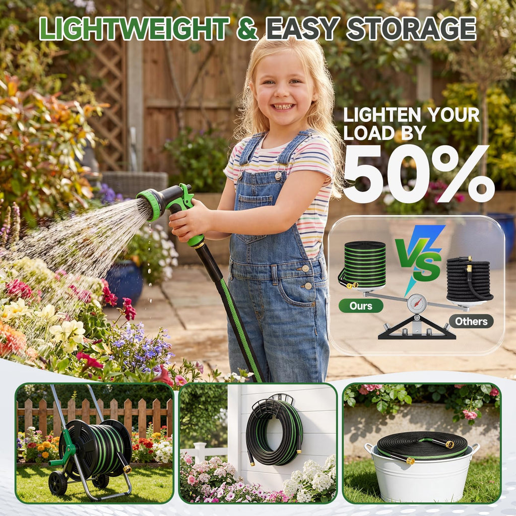 100 ft Flexible Non-Expanding Kink Free Garden Hose C1816