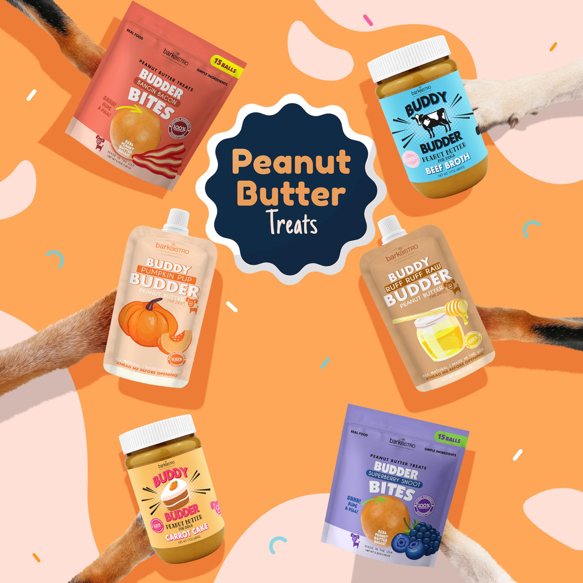 Red Velvet Brownie Butter S'Mores Natural Dog Peanut Butter Set of 3 G76364