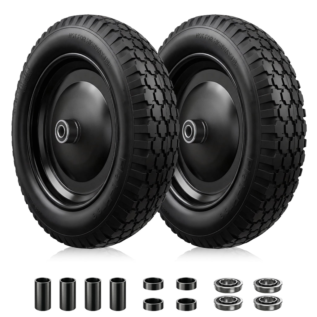 4.80/4.00-8 Flat Free Wheelbarrow Tire and Wheel Q72749
