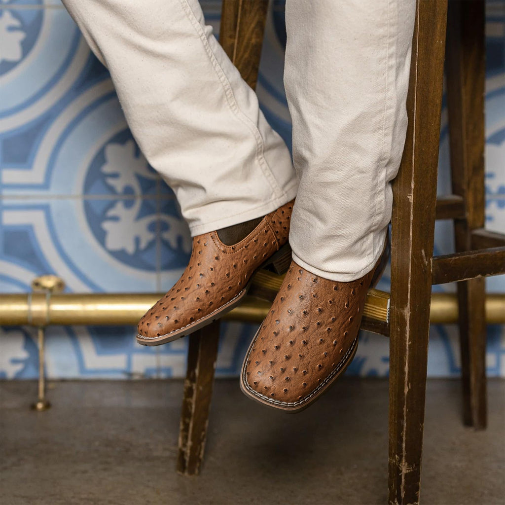 Cowboy Boots for Men with Embroidered Square Toe E26819