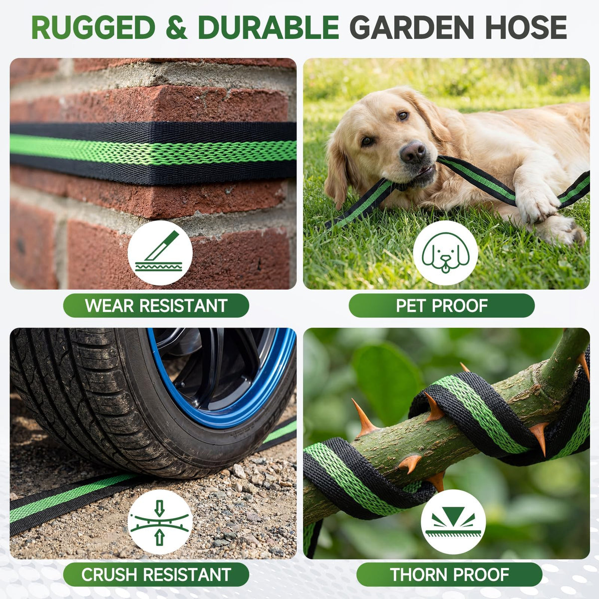 100 ft Flexible Non-Expanding Kink Free Garden Hose C1816