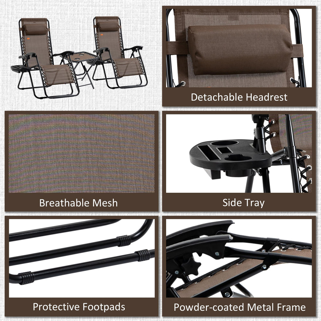 Zero Gravity Chair Set with Side Table I839