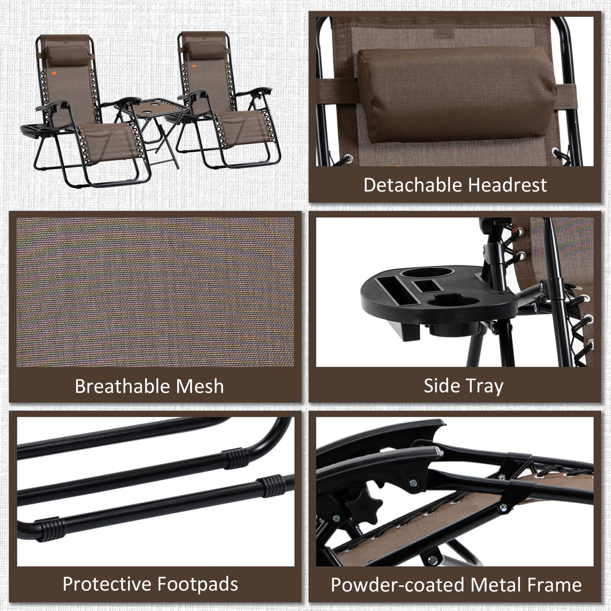 Zero Gravity Chair Set with Side Table I839