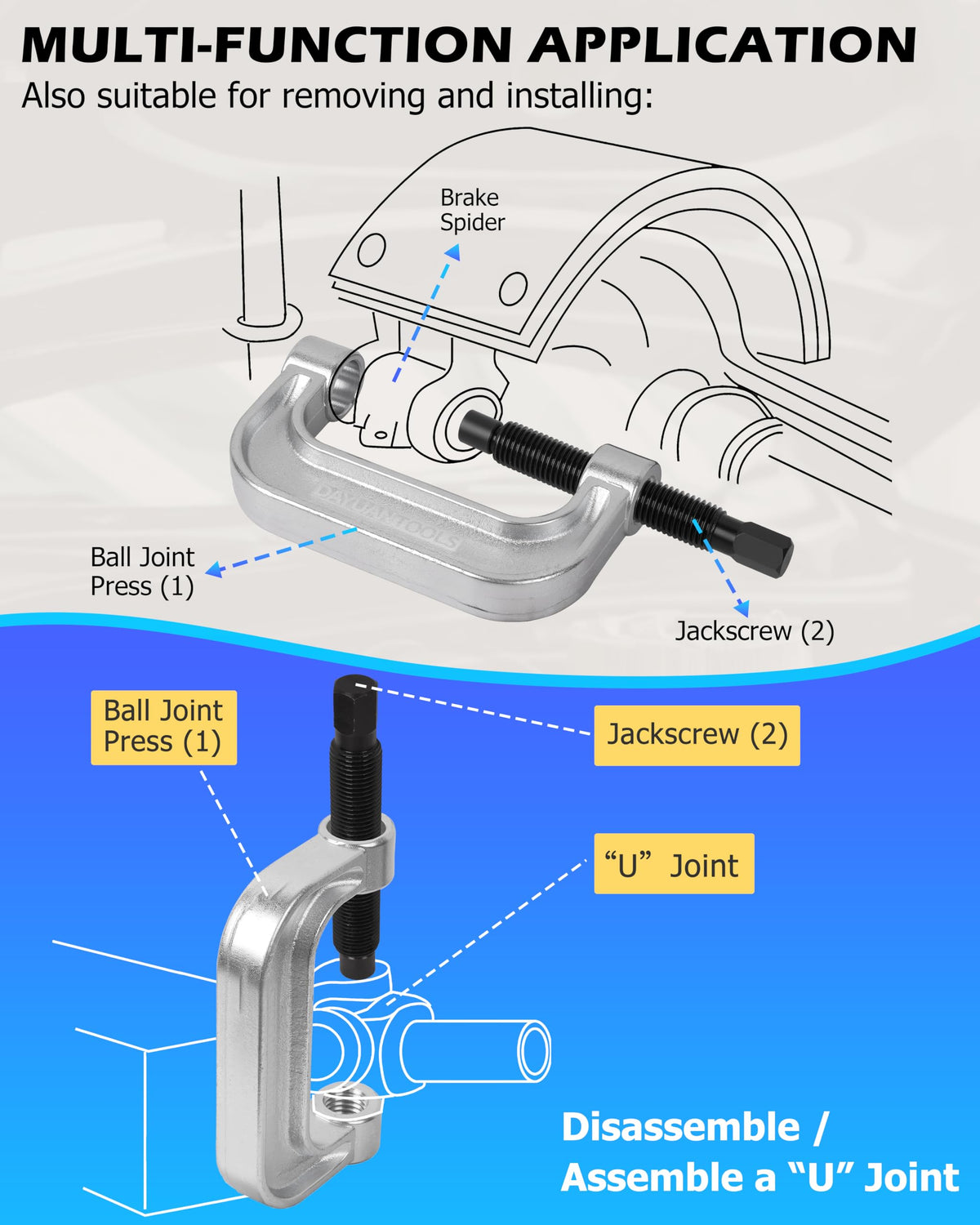 Blue Ball Joint Press & U Joint Removal Tool Kit P2001