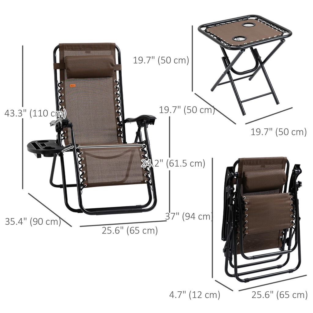 Zero Gravity Chair Set with Side Table I839