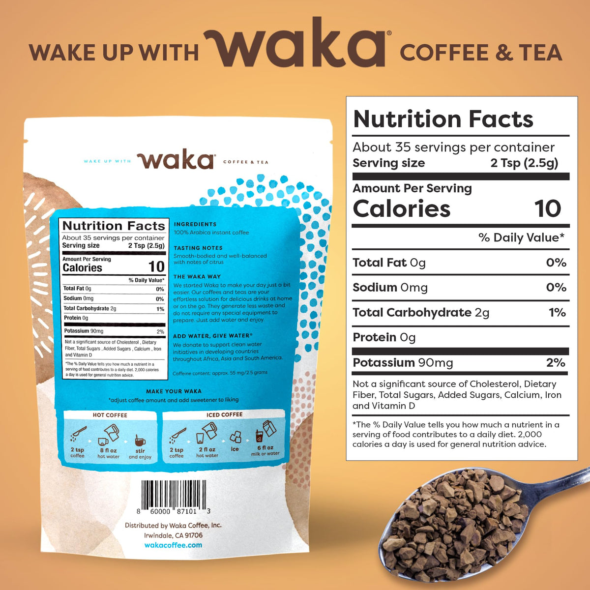 Instant Coffee Colombian Medium Roast Freeze Dried 3.5 oz F136