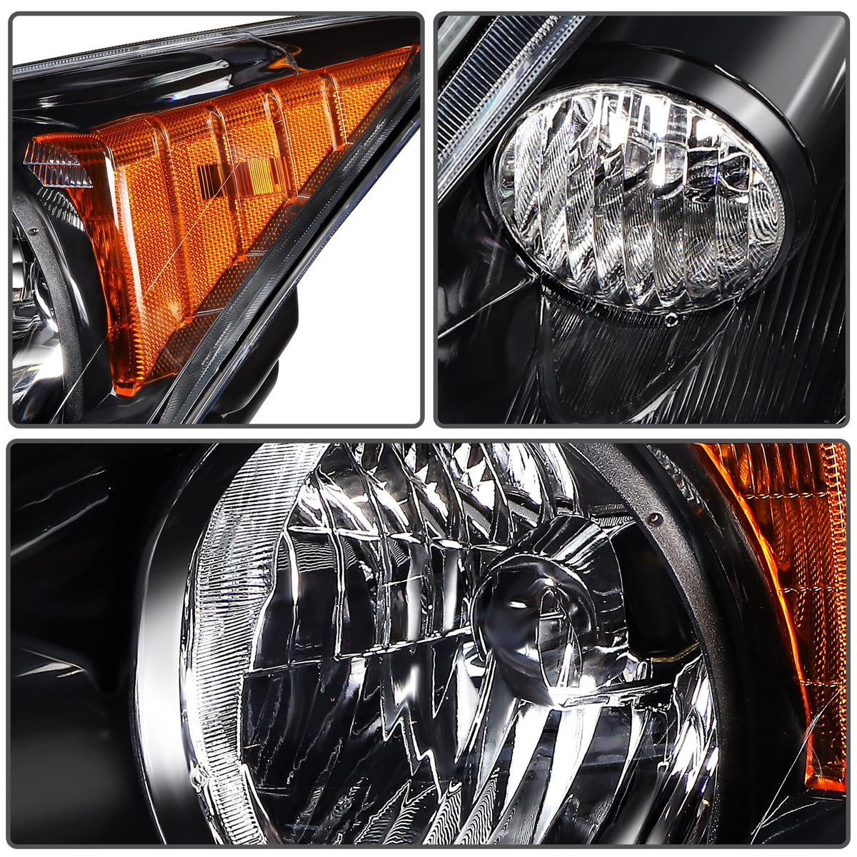 Chrome Housing Clear Corner Headlight Assembly D114727