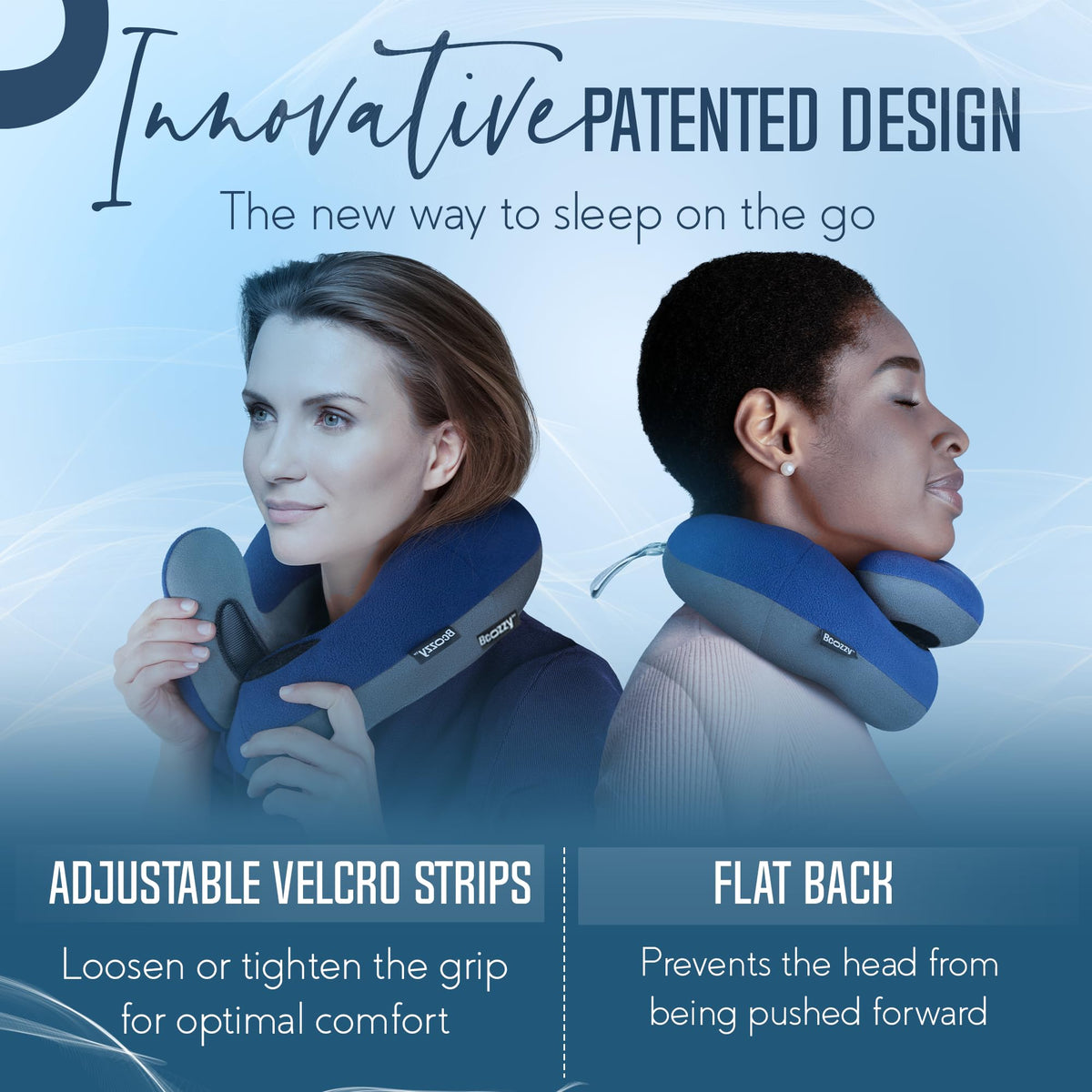 Soft Adjustable Travel Neck Pillow with Carry Bag X585