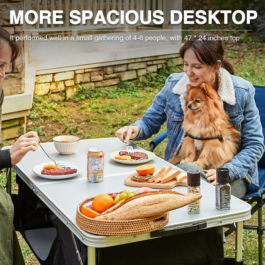Folding Camping Table with Storage Z266