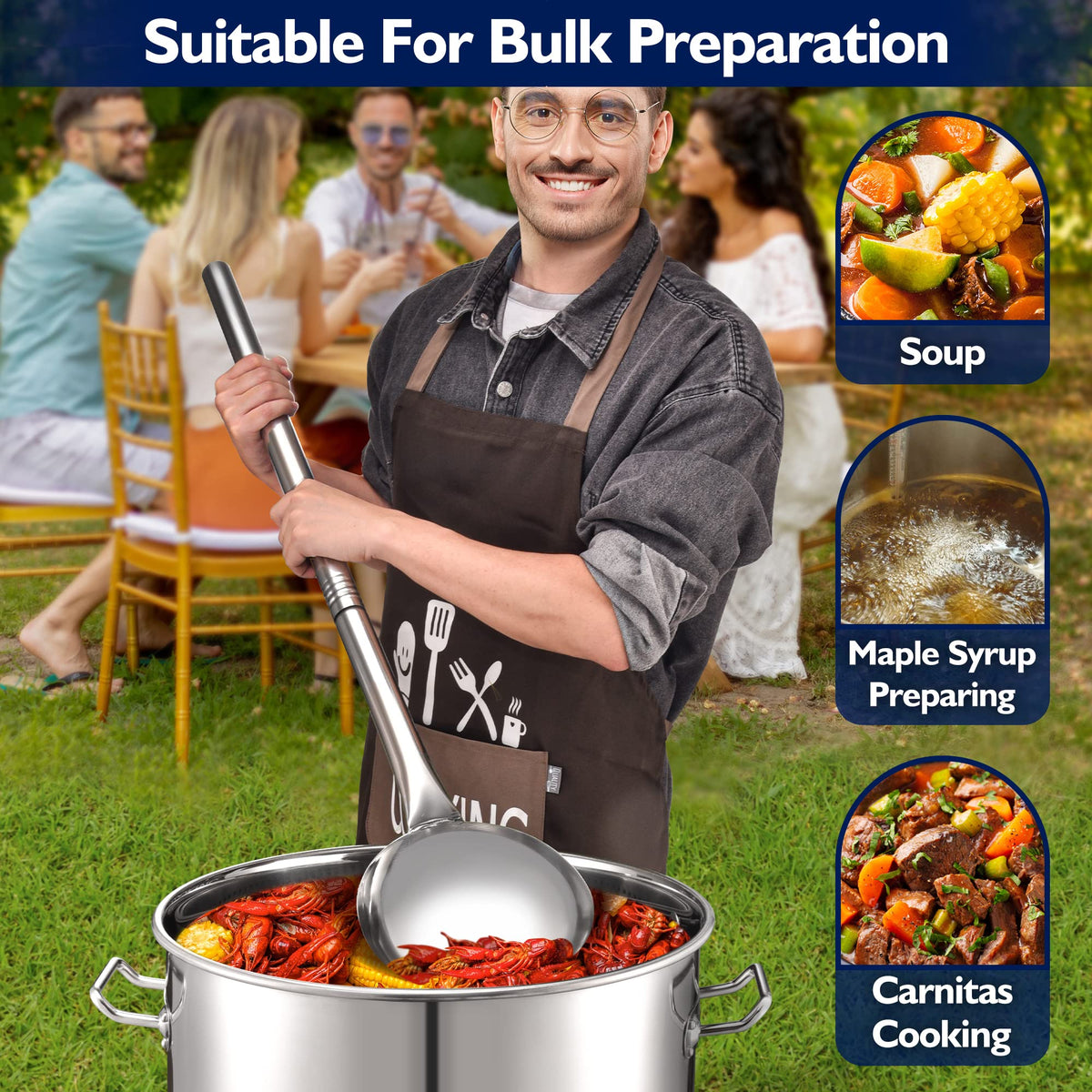 40 Quart Stainless Steel Stockpot with Basket and Steam Rack S847