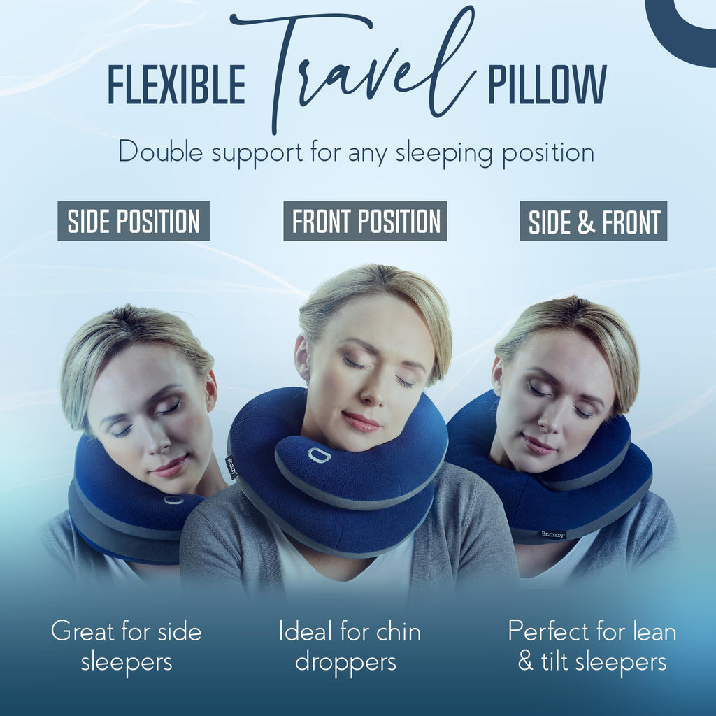 Soft Adjustable Travel Neck Pillow with Carry Bag X585