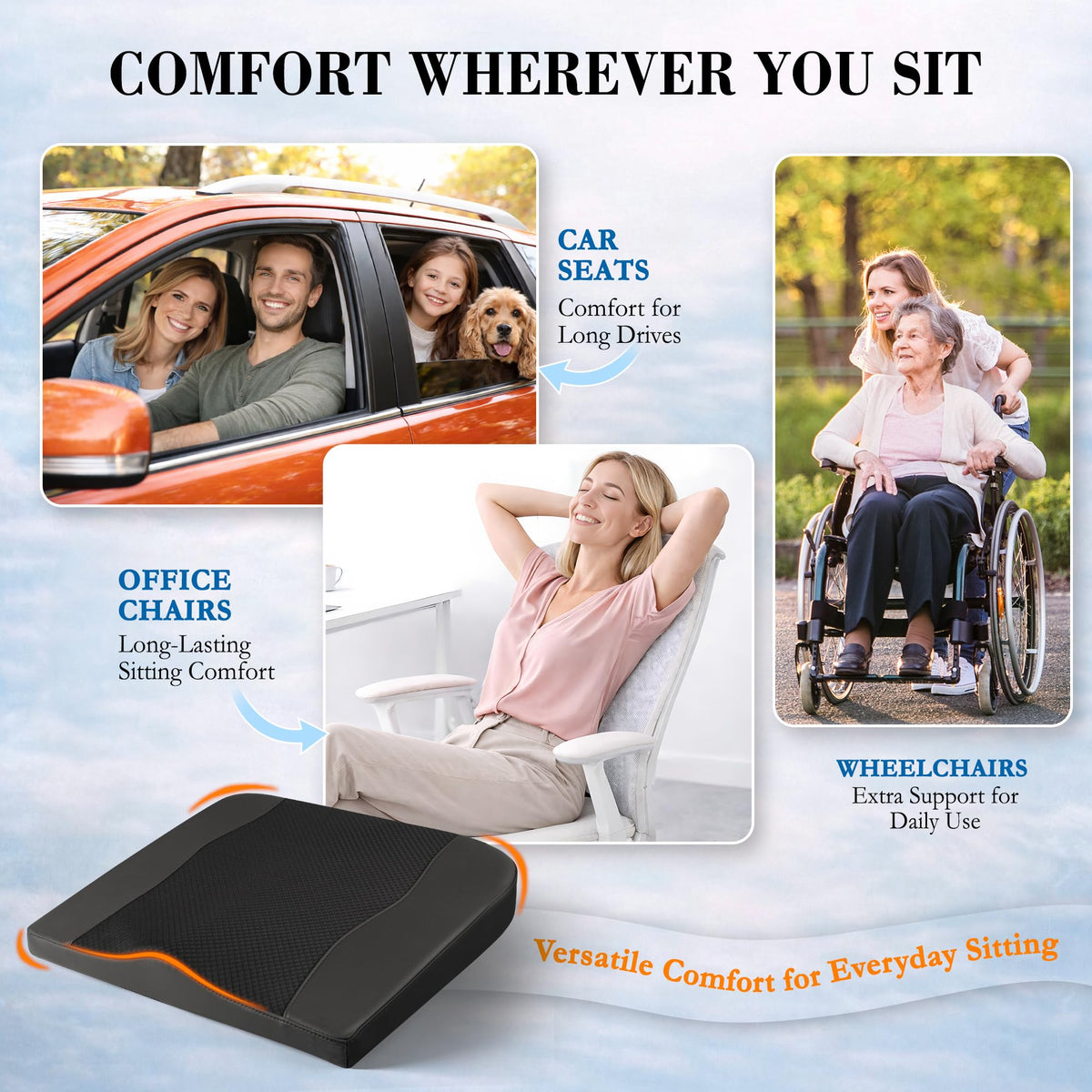 Memory Foam Car Seat Cushion H7899