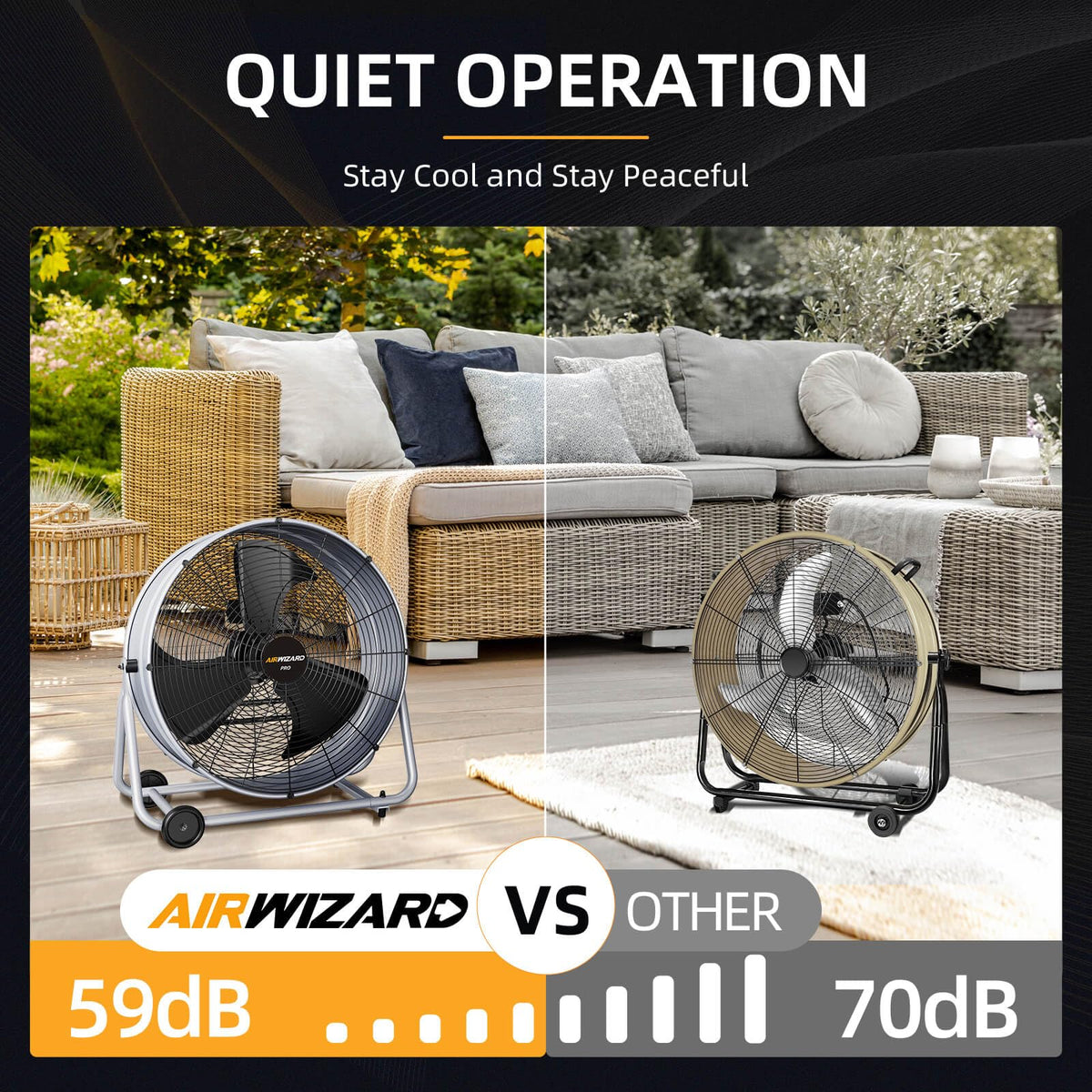 24 inch 300W High Velocity Metal Floor Fan T715