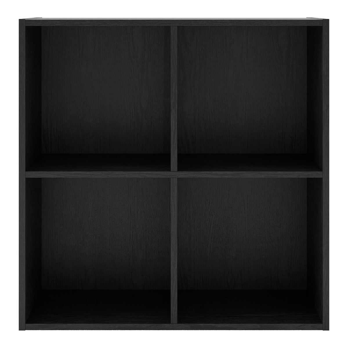 Black 4-Cube Stackable Wood Storage Organizer Shelves W131960