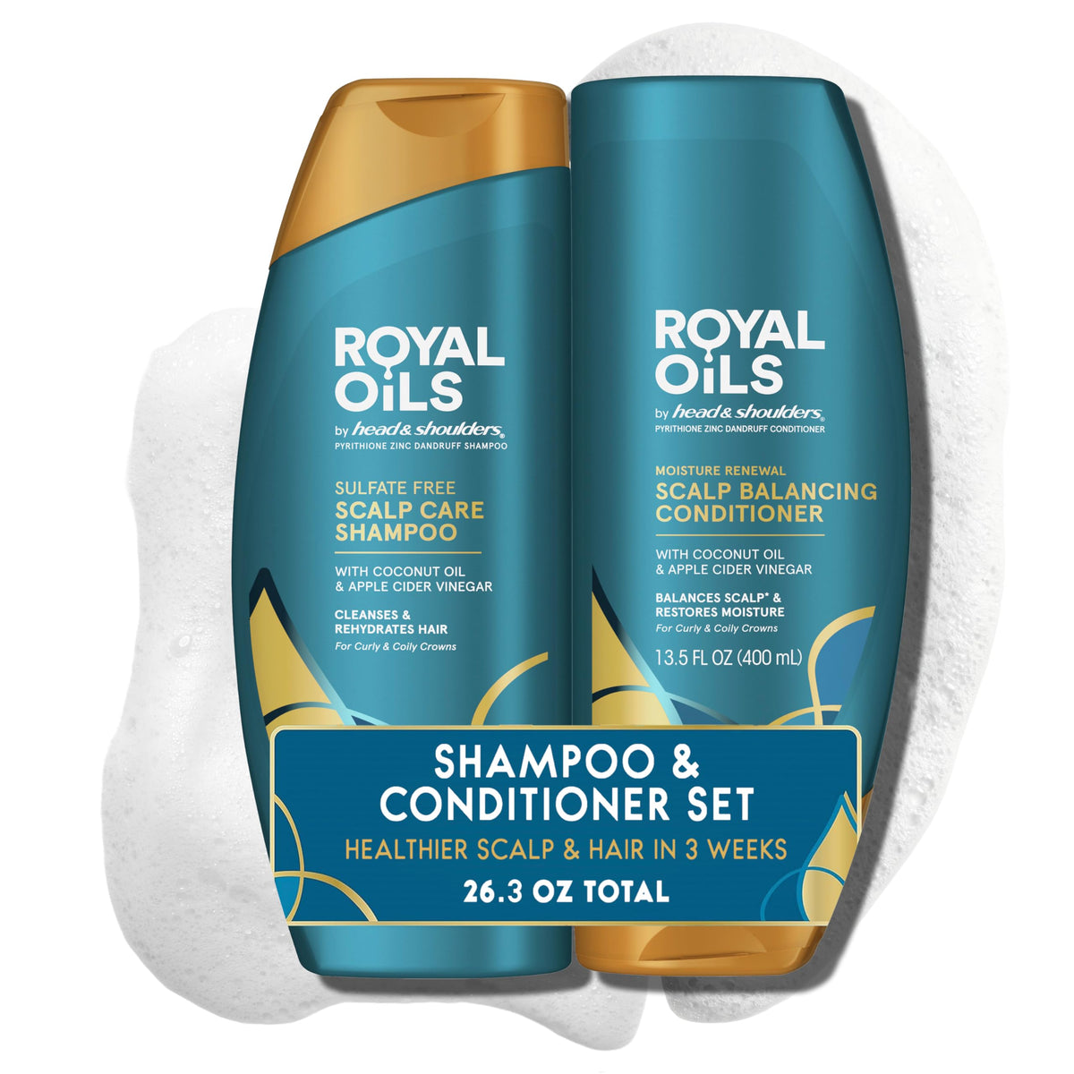 Shampoo and Conditioner Set 1% Pyrithione Zinc 12.8 fl oz I291