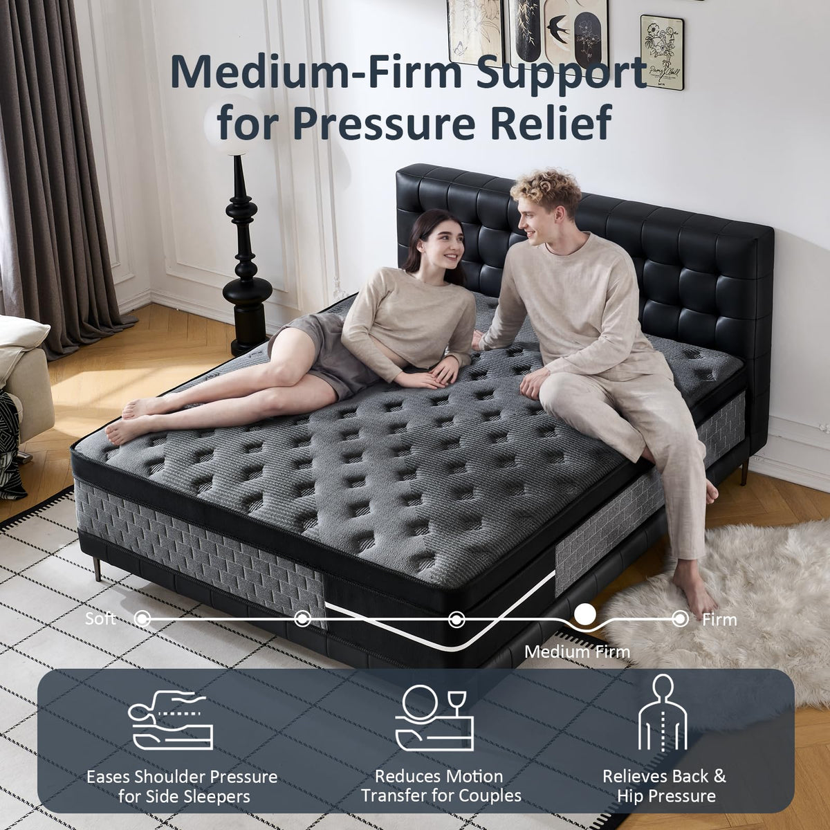 12 Inch Medium Firm Hybrid Full Mattress N106414