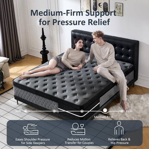12 Inch Medium Firm Hybrid Full Mattress N106414