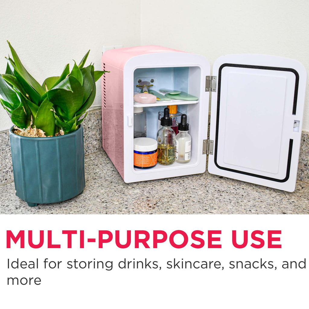 Mini Portable Compact Personal Fridge, 4 Liter Capacity, Pink T306