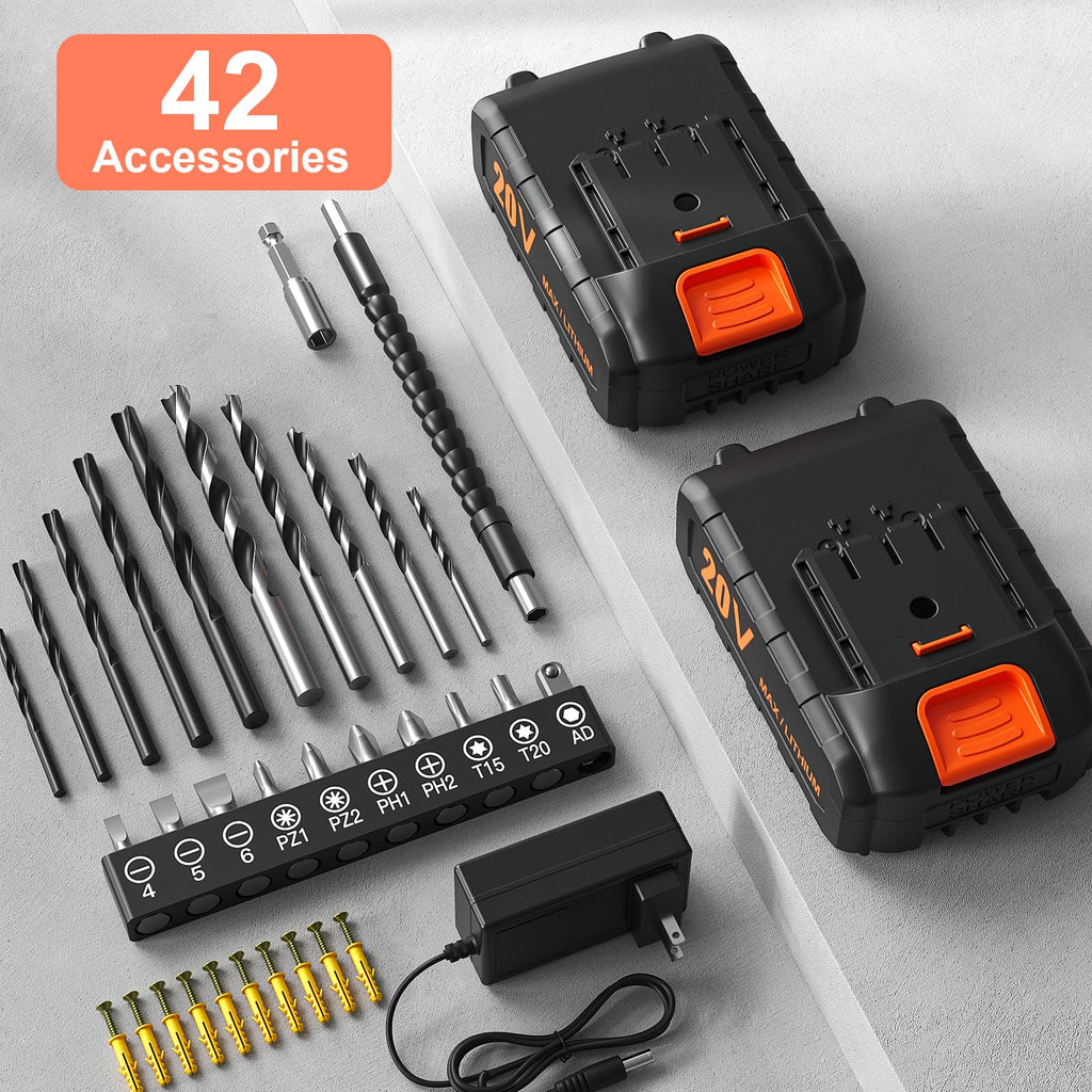 20V Cordless Drill with 2000mAh Power Pack and Charger N595324
