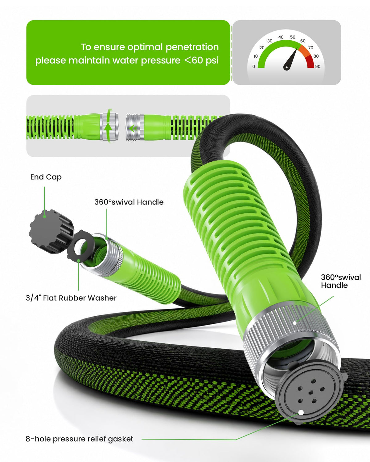 100FT Flat Soaker Hose E46273