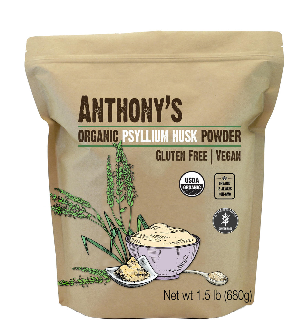 Organic Psyllium Husk Powder, 1.5 lb, Gluten Free, Non GMO N22112