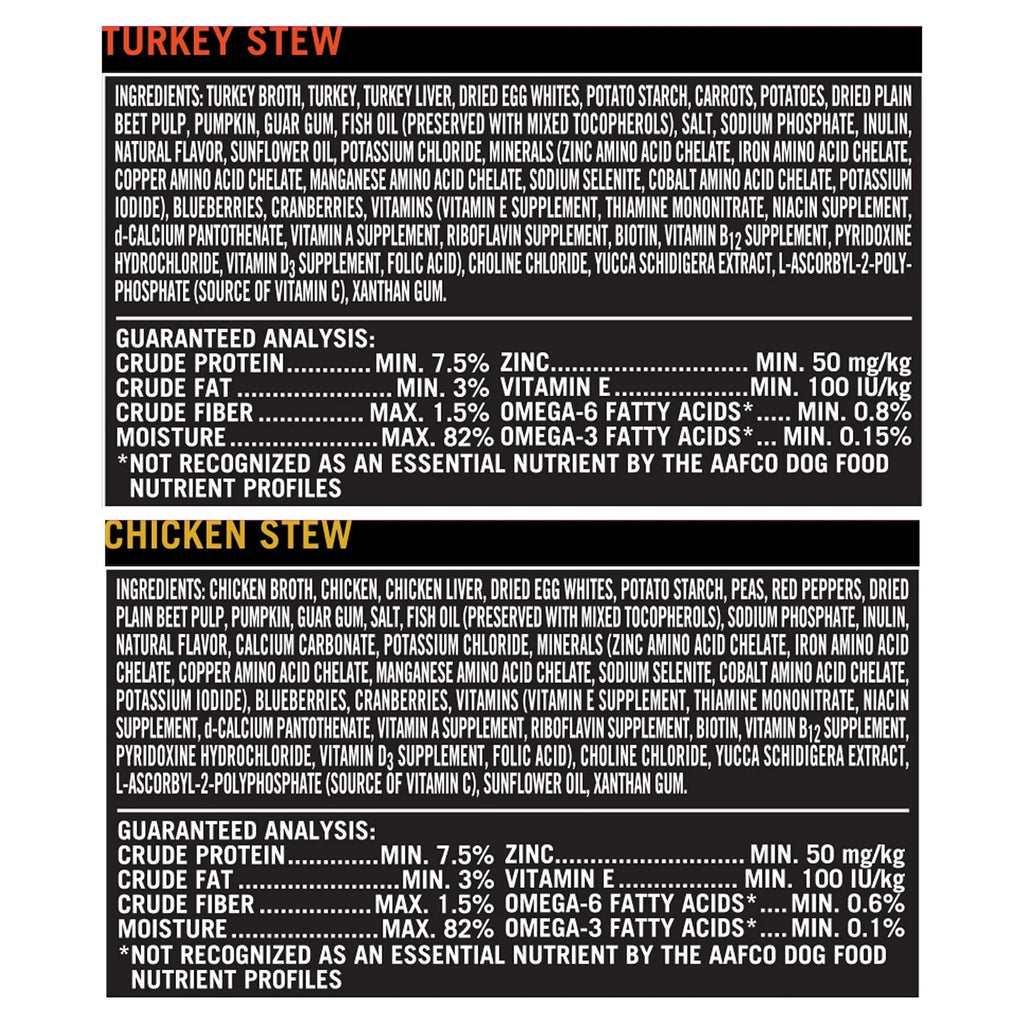 Turkey Stew & Chicken Stew Grain-Free Wet Dog Food 3.5 oz Cups F175