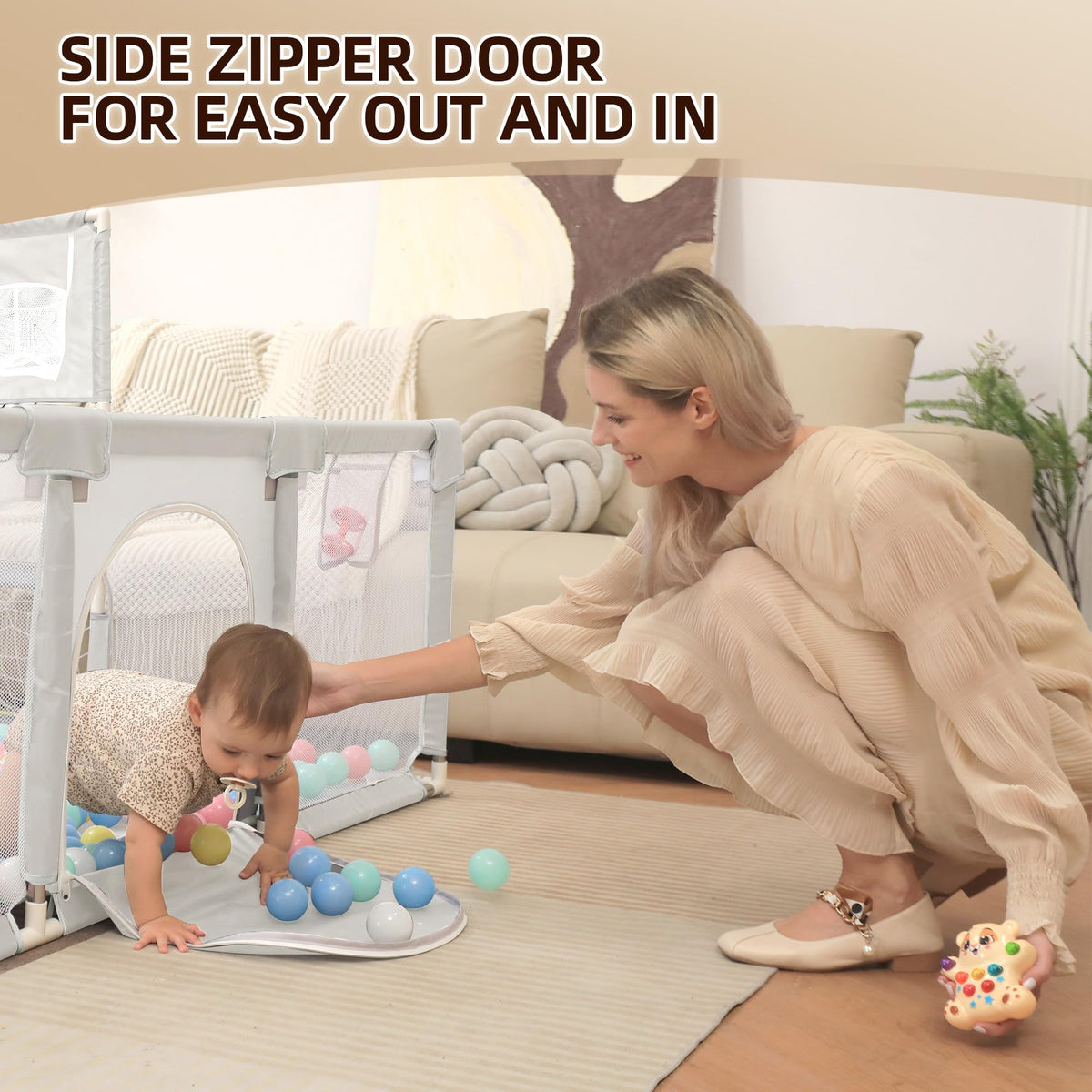 Baby Playpen with Mat 73"x71" W3433