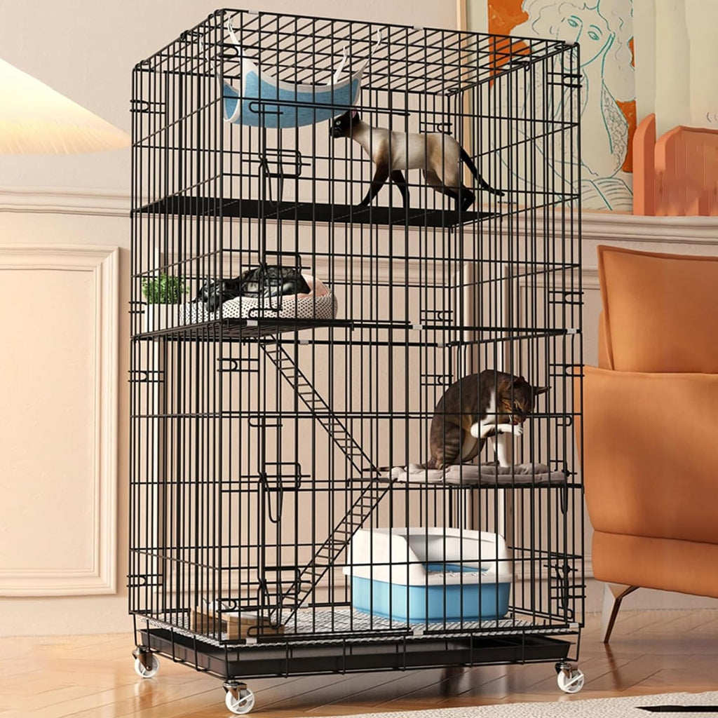 4-Tier Cat Cage with Wheels Z750
