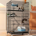4-Tier Cat Cage with Wheels Z750