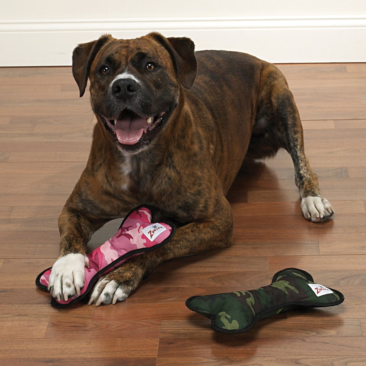Green Camo Small Bone Dog Toys O6667
