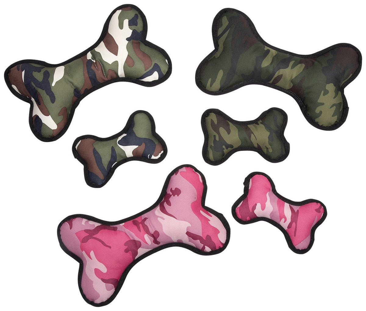 Green Camo Small Bone Dog Toys O6667
