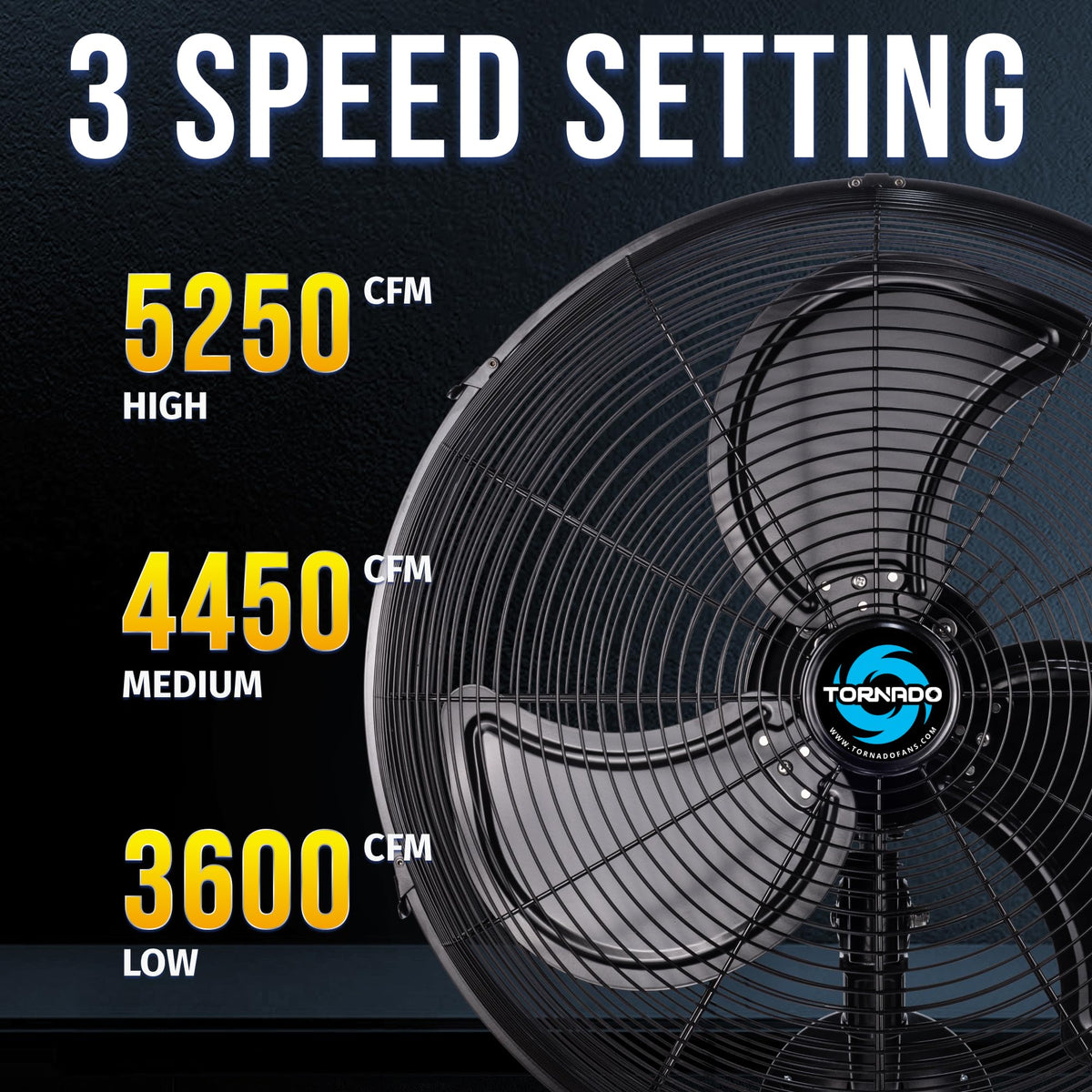 20 Inch Oscillating 3-Speed Waterproof Wall Mount Fan I59537