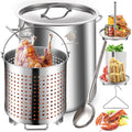 40 Quart Stainless Steel Stockpot with Basket and Steam Rack S847