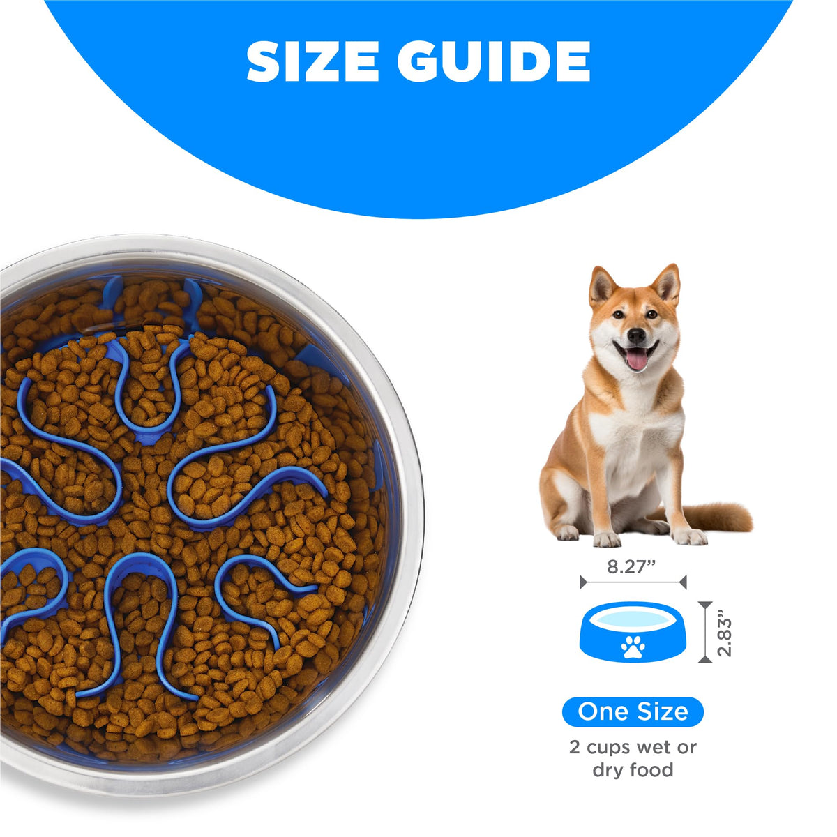 Stainless Steel Slow Feed Dog Bowl O940932
