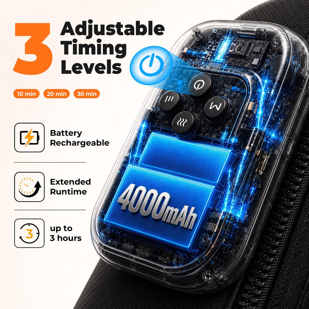 2 Pack 4-in-1 Air Compression Foot Massager with Heat M620383