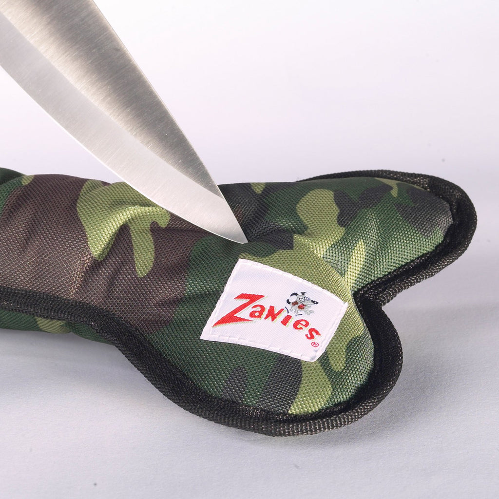 Green Camo Small Bone Dog Toys O6667