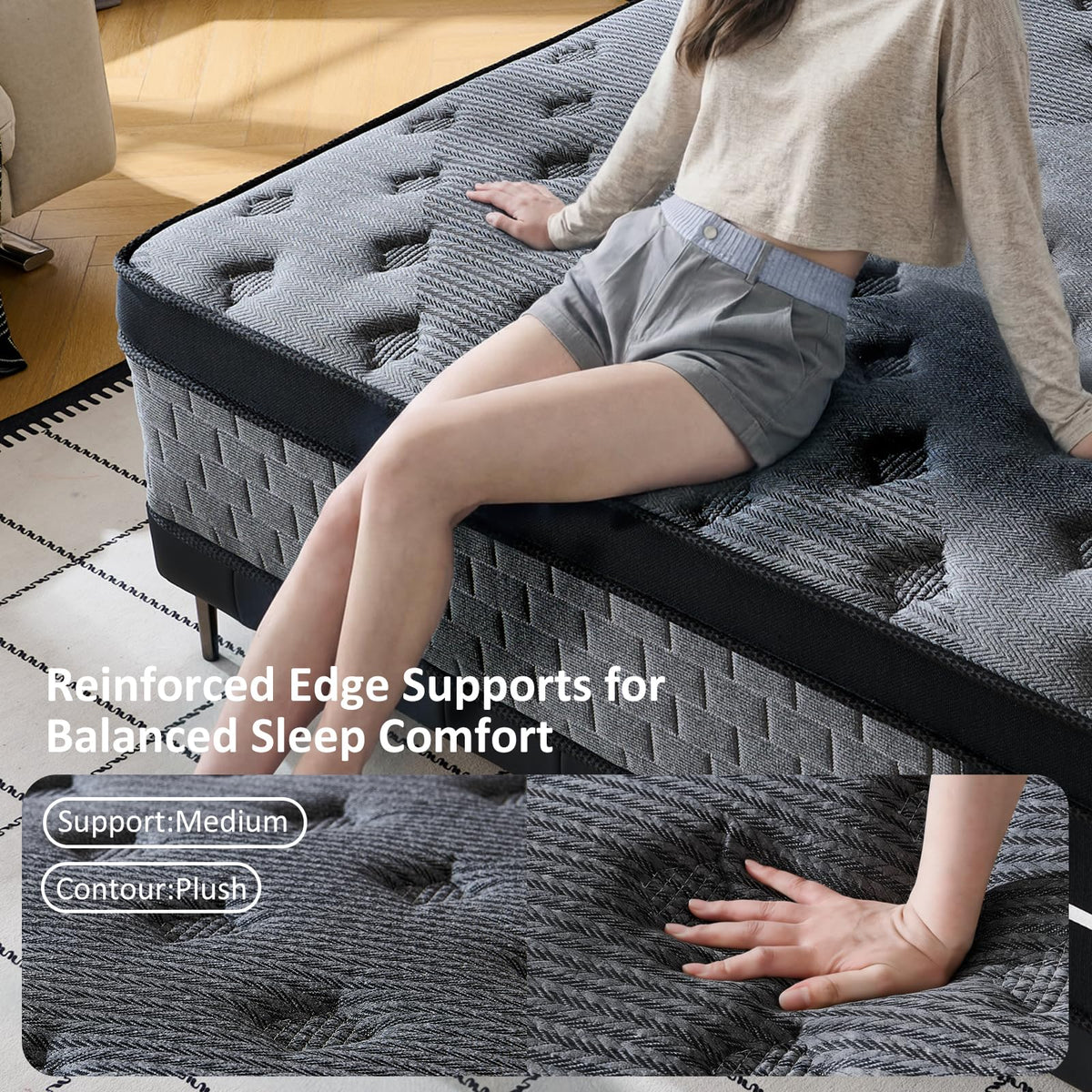 12 Inch Medium Firm Hybrid Full Mattress N106414