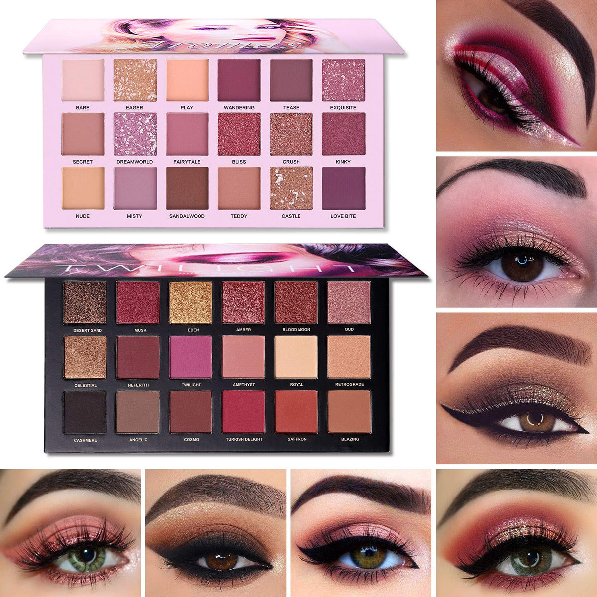 Nude Eyeshadow Palette Makeup Set, Matte Shimmer Glitter Pressed Pearl P904741