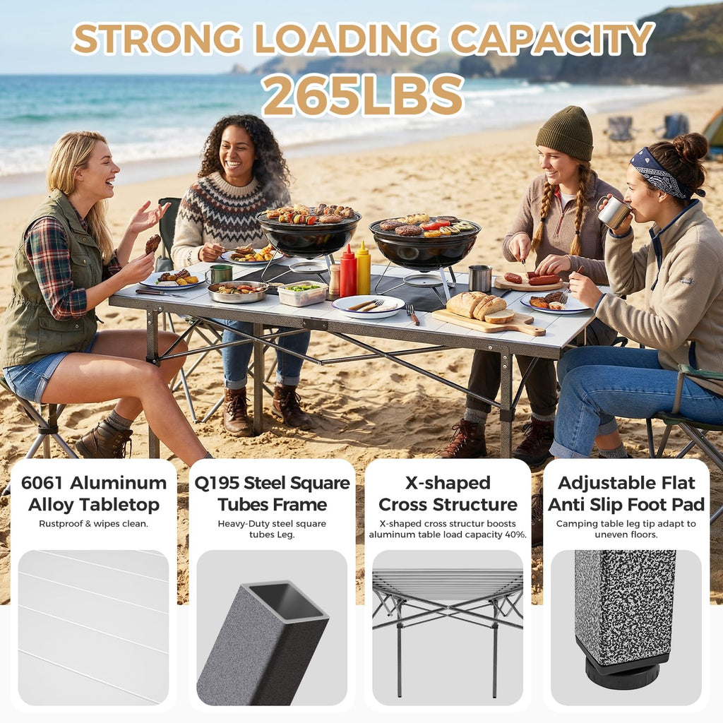 53.5" Heavy Duty Folding Camping Table X9860