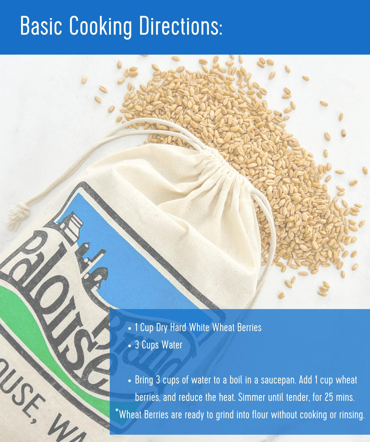 Hard White Wheat Berries 100 lbs H813850