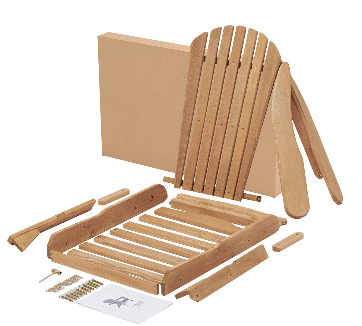 Folding Adirondack Chair Set of 2 Solid Cedar Wood E144968