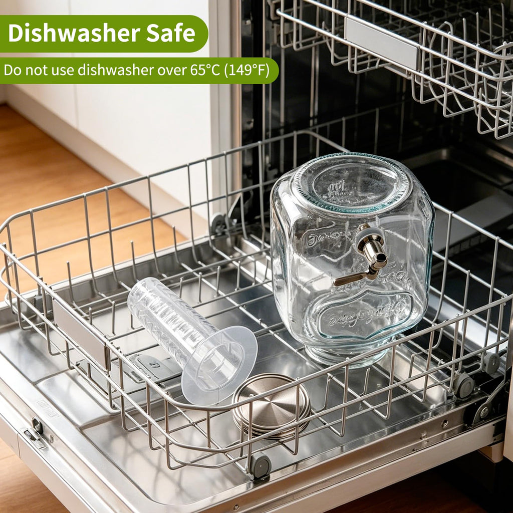 2 Pack 1.5 Gallon Glass Drink Dispenser with Spout Y983544