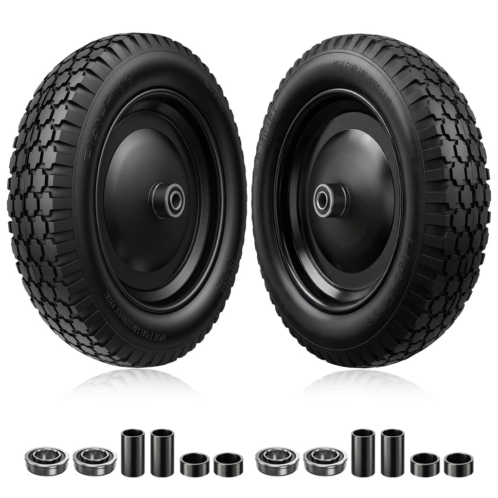 4.80/4.00-8 Flat Free Wheelbarrow Tire and Wheel Q72749