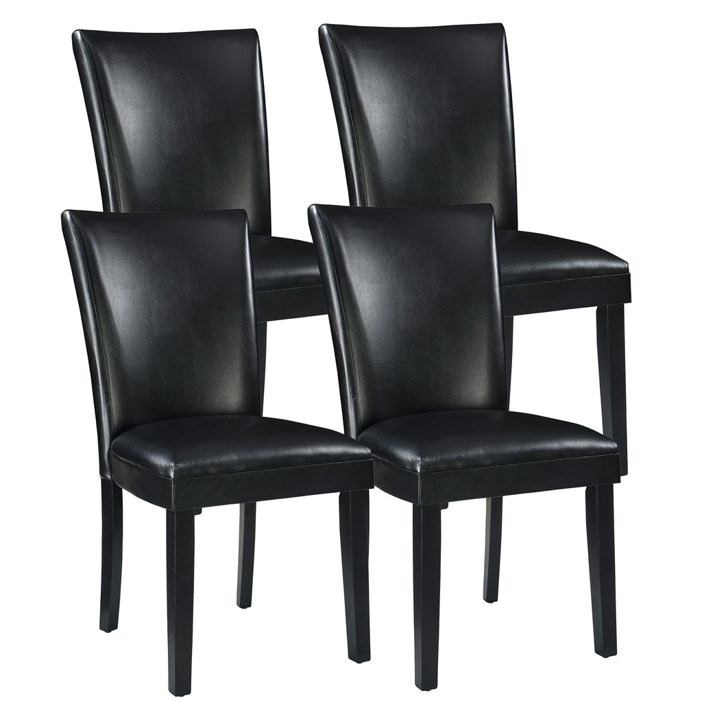 45 inch Round Glass Dining Table Set for 4 with Chairs W73115
