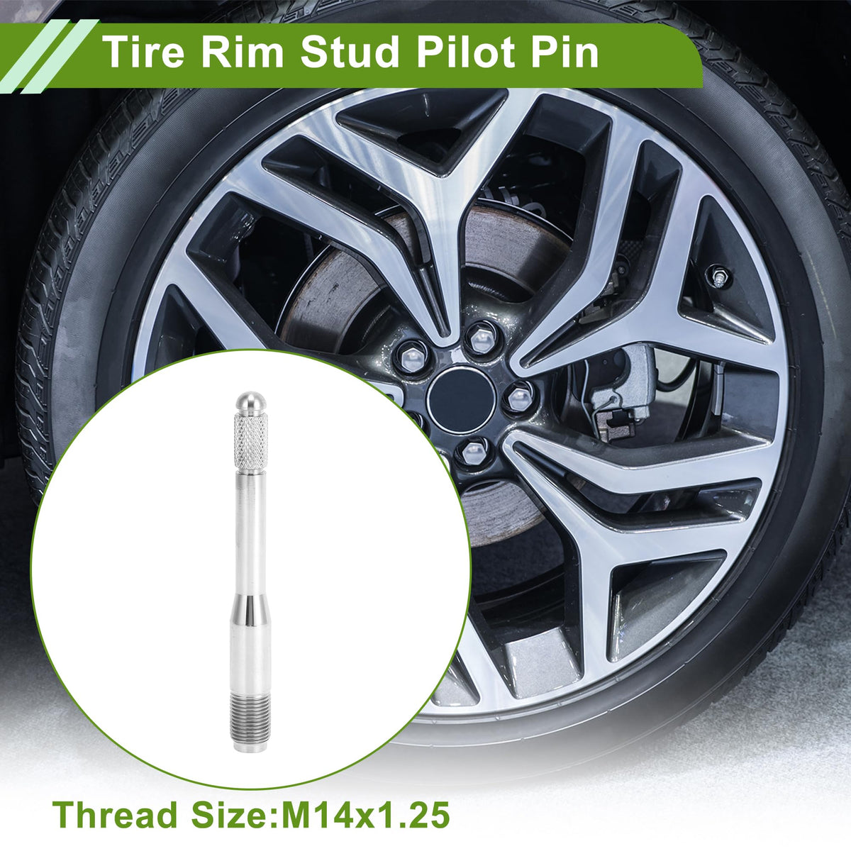 M14x1.25 120mm Stainless Steel Wheel Alignment Pin W2521