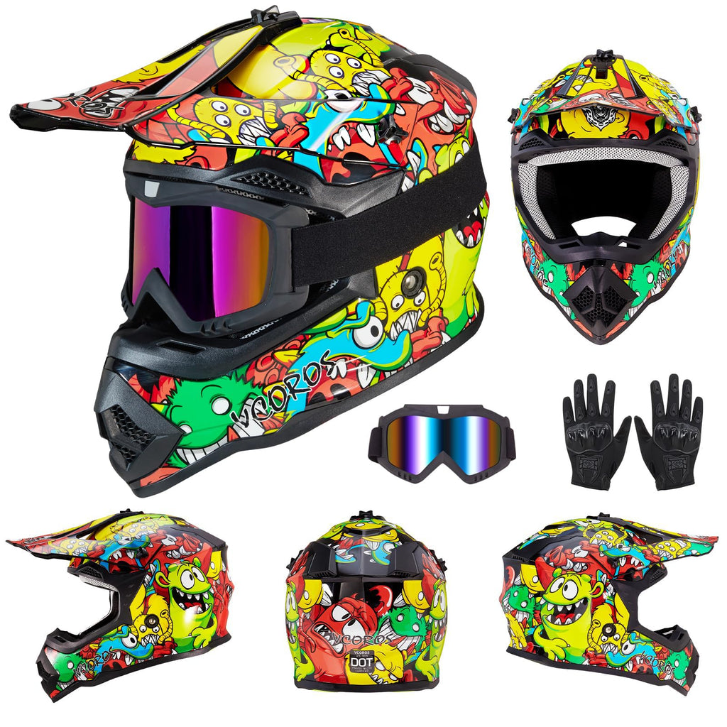 Kids DOT Approved Motocross Helmets C212